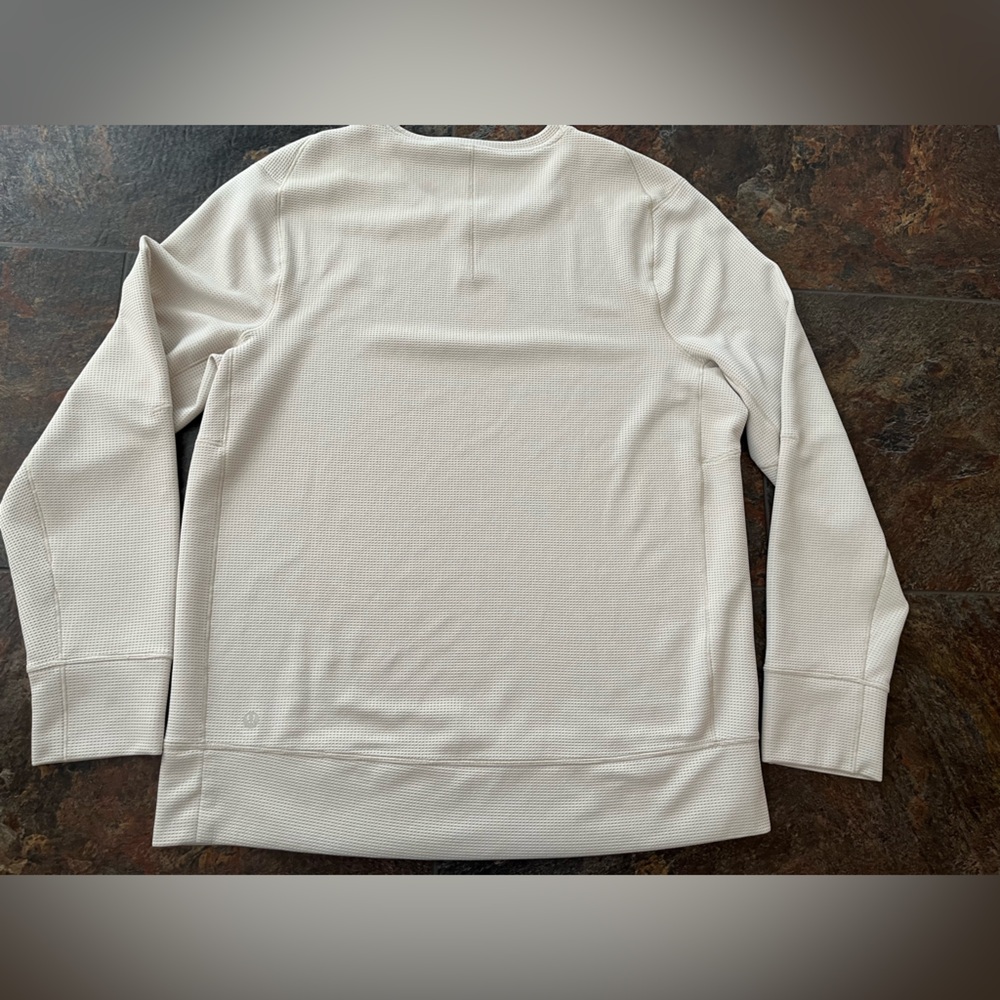 Men’s Lululemon cream crew long sleeve shift stitch performance shirt - Picture 5 of 11